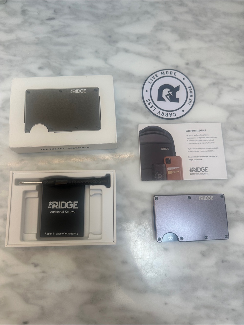 Ridge Slim Metal Wallet - Gunmetal (Money Clip)
